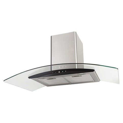 LAM2581 Lamona S/Steel Curved Glass Chimney Extractor 90cm