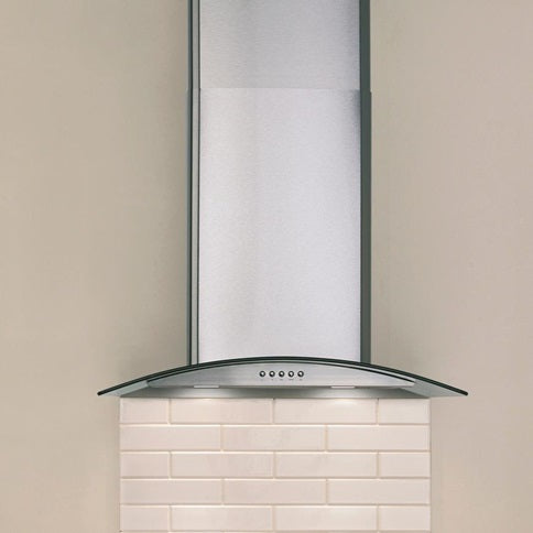 LAM2505 A Lamona S/Steel Curved Glass Chimney Extractor 60cm