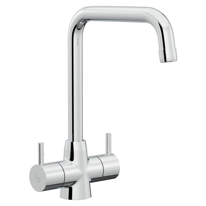 Rienza Polished Chrome Right Angled Mixer Kitchen Tap TAP3546