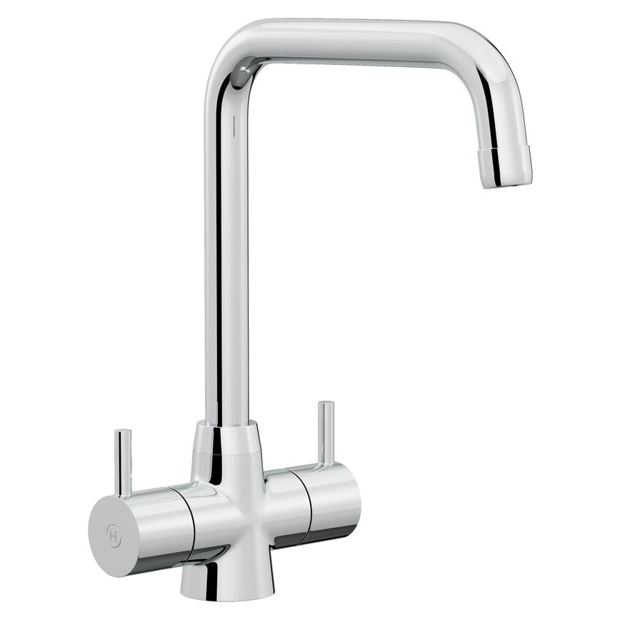 Rienza Polished Chrome Right Angled Mixer Kitchen Tap TAP3546