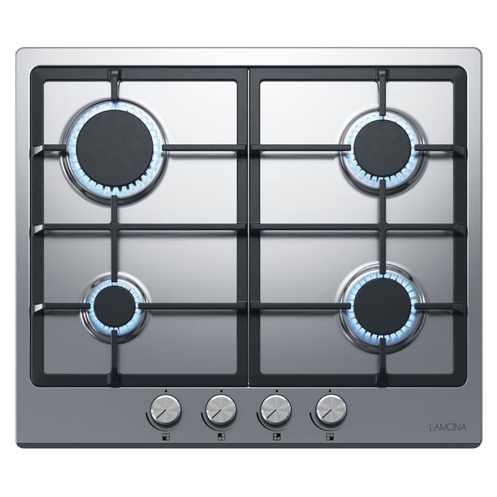 Lamona LAM1114 60cm stainless steel four burner gas hob