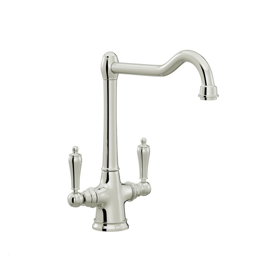 Bowden Polished Nickel J Spout Mixer Kitchen Tap