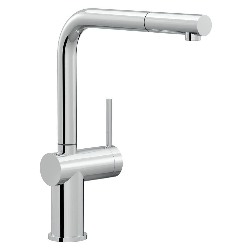 Sennen Polished Chrome Right Angled Pull Out Kitchen Tap TAP6106