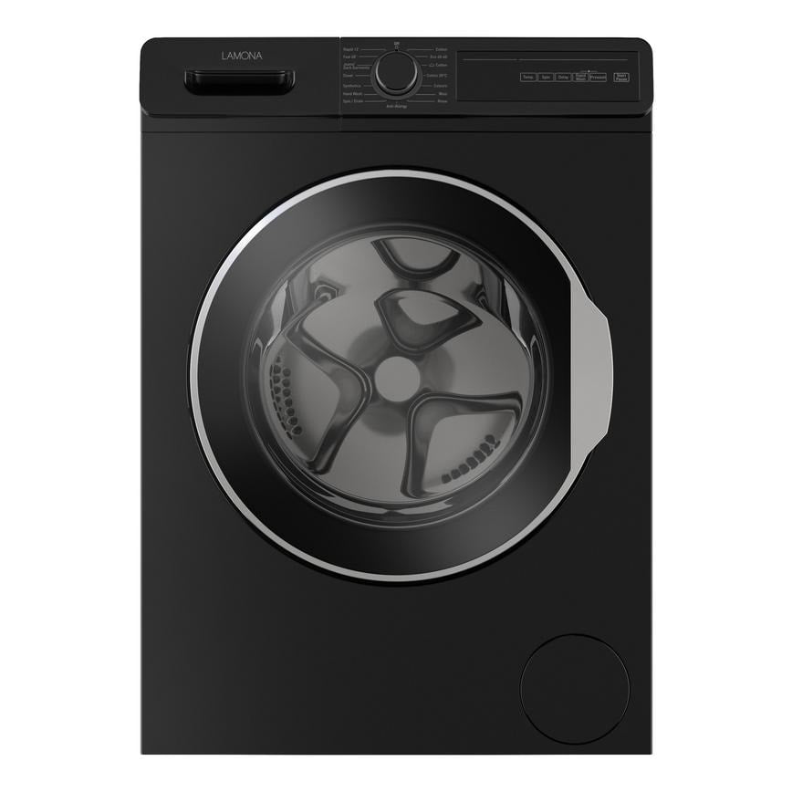 Lamona FLM8703 Freestanding 9kg 1400rpm Black Washing Machine
