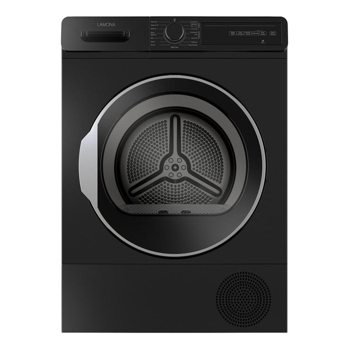 Lamona FLM8802 Freestanding 9kg Black Heat Pump Tumble Dryer