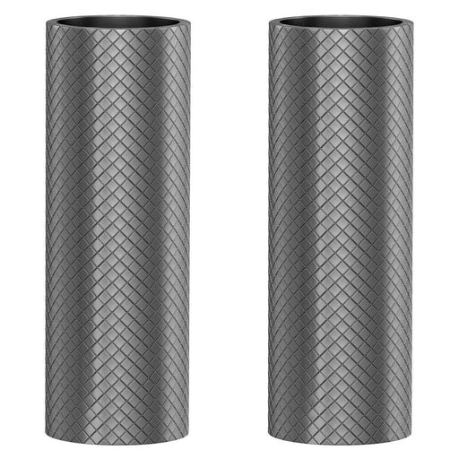 Pronteau Kynance brushed nickel knurled kitchen tap handles, pack of two
