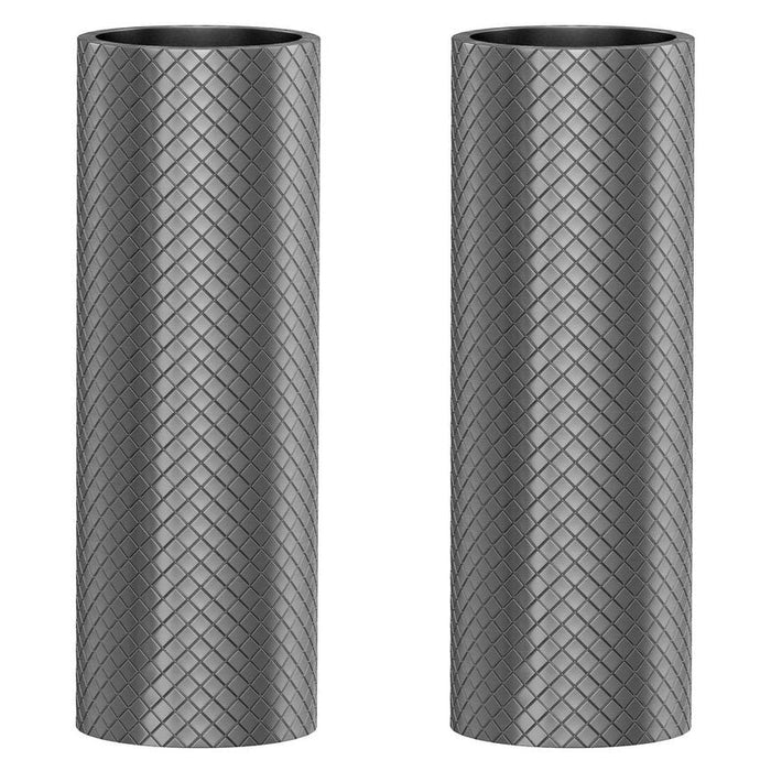 Pronteau Kynance brushed nickel knurled kitchen tap handles, pack of two
