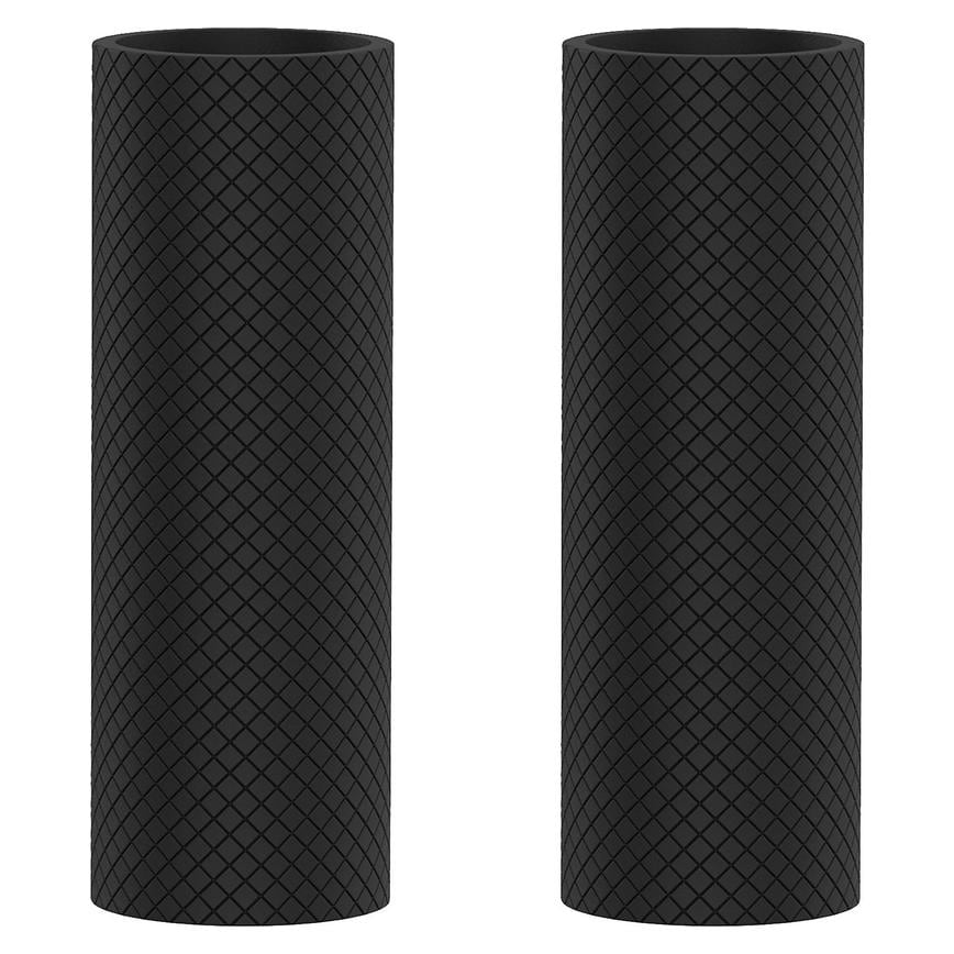 Pronteau Kynance matt black knurled kitchen tap handles, pack of two