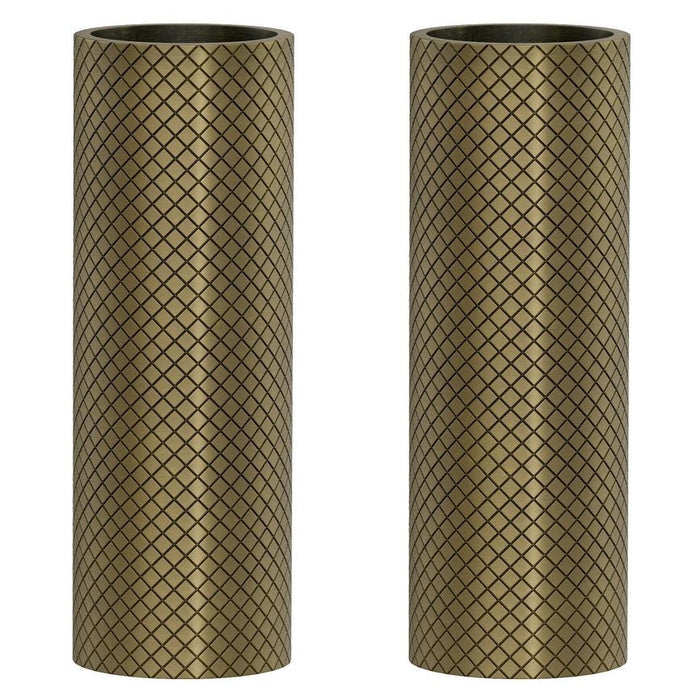 Pronteau Kynance brushed aged brass knurled kitchen tap handles, pack of two