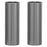 Pronteau Kynance brushed nickel ribbed kitchen tap handles, pack of two