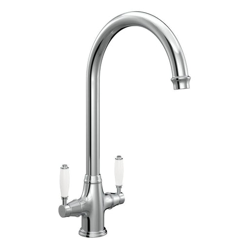 Victorian Polished Chrome Swan Neck Mixer Kitchen Tap TAP3651