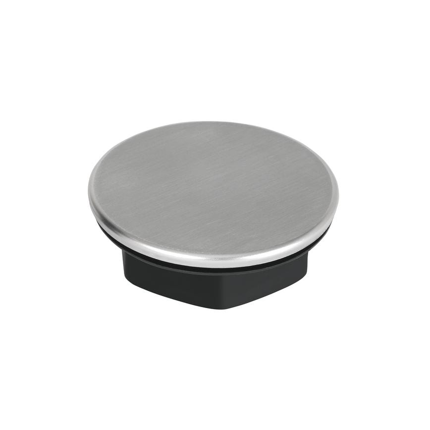 40mm x 15mm brushed stainless steel tap hole cover