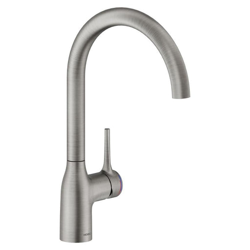 Nobili Mania Brushed Nickel Swan Neck Mixer Kitchen Tap