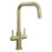Radstone Brushed Brass Right Angled Dual Lever Mixer Kitchen Tap TAP3428