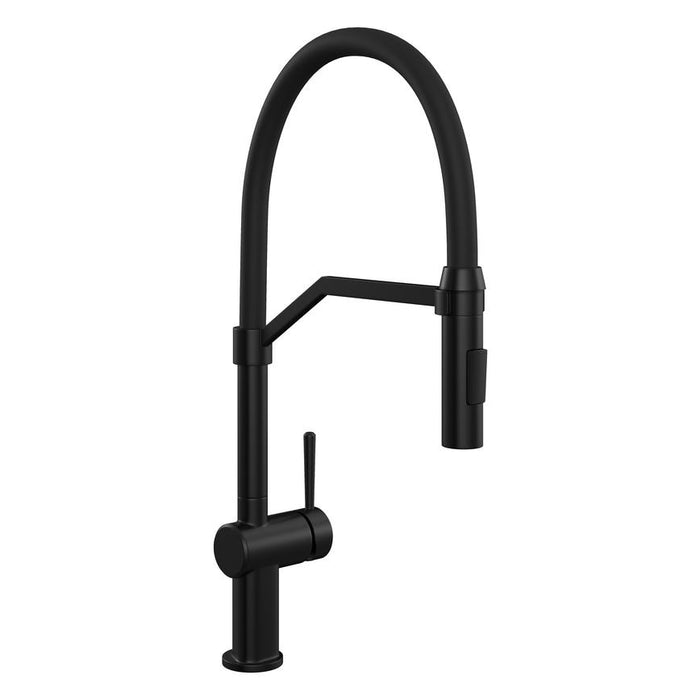 Lynstone Professional Matt Black Swan Neck Pull Out Kitchen Tap TAP3434