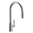 Bowden Polished Nickel Swan Neck Pull Out Kitchen Tap