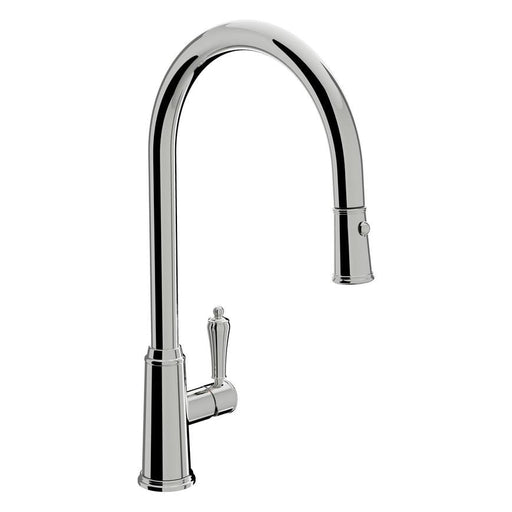 Bowden Polished Nickel Swan Neck Pull Out Kitchen Tap