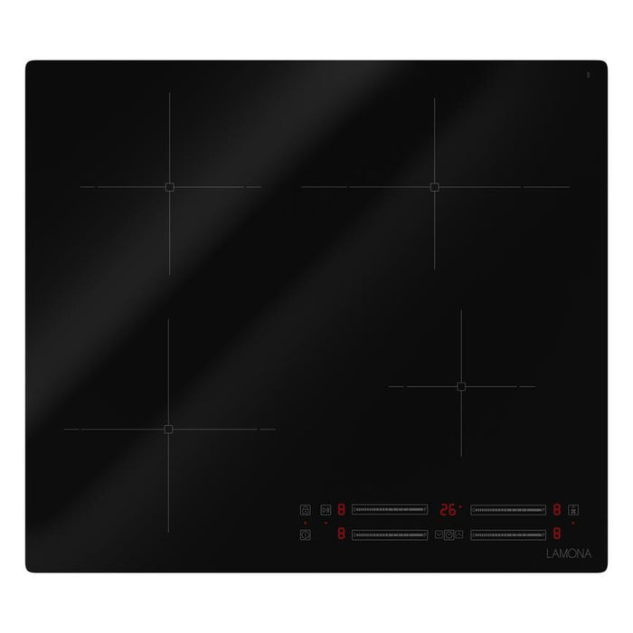Lamona LAM1840 60cm black frameless four zone induction hob