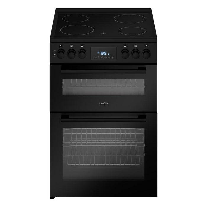 Lamona FLM5402 60cm Ceramic Hob Black Electric Fan Double Cooker