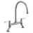 Victorian Brushed Nickel Swan Neck Bridge Kitchen Tap TAP3654