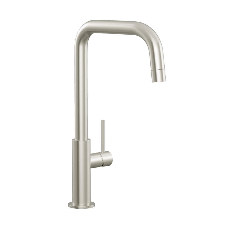 Radstone Brushed Nickel Right Angled Single Lever Mixer Kitchen Tap TAP3486