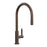 Holkham Powder Coated English Bronze Swan Neck Pull Out Kitchen Tap