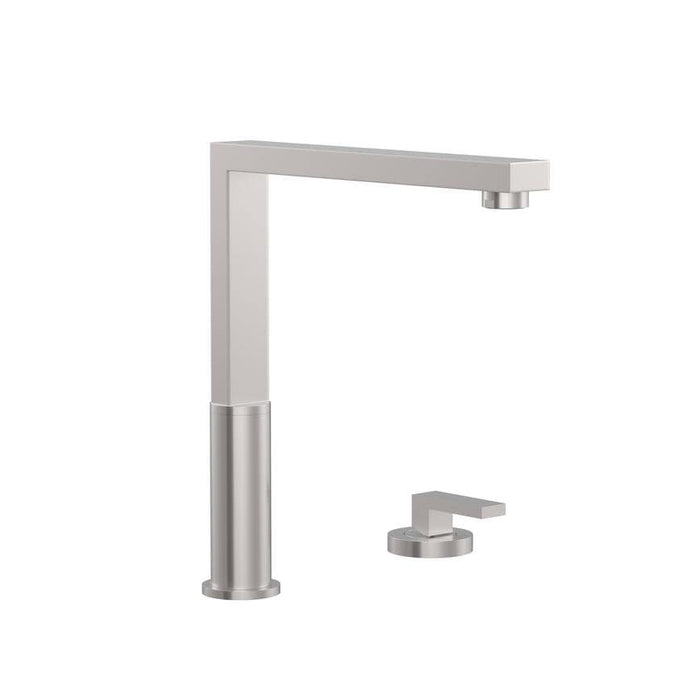 Landstone Brushed Nickel Right Angled Mixer Kitchen Tap