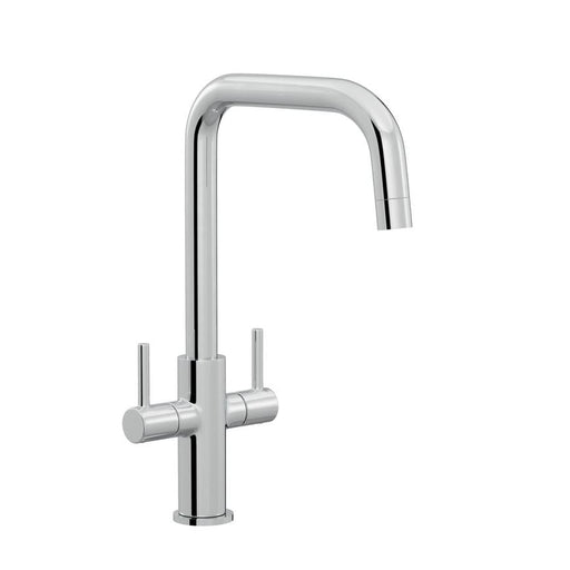 Radstone Polished Chrome Right Angled Dual Lever Mixer Kitchen Tap TAP3478