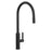 Franke Tessuto Matt Black Swan Neck Pull Out Kitchen Tap TAP8209