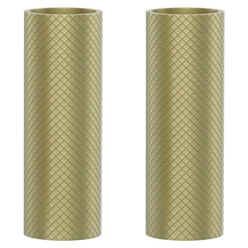 Pronteau Kynance brushed brass knurled kitchen tap handles, pack of two
