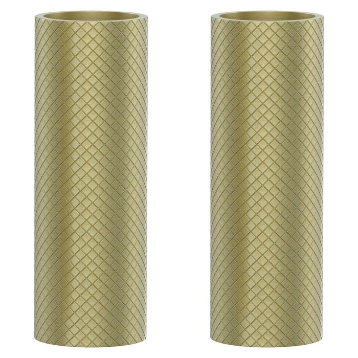 Pronteau Kynance brushed brass knurled kitchen tap handles, pack of two