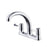 Deck Dual Lever Polished Chrome Swan Neck Mixer Kitchen Tap TAP9016