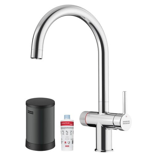 Franke Maris Water Hub Polished Chrome Swan Neck 3 in 1 Boiling Water Kitchen Tap TAP8070