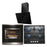Lamona LMP9101 Black Single Multi-Function Oven, Black Gas Hob and Black Chimney Cooker Hood Cooking Package