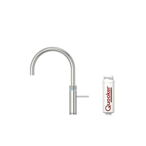 Quooker Fusion Round Stainless Steel 4 in 1 Boiling Water Tap