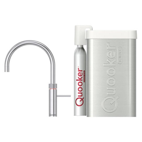 Quooker Fusion Round Stainless Steel 5 in 1 Boiling Water Tap