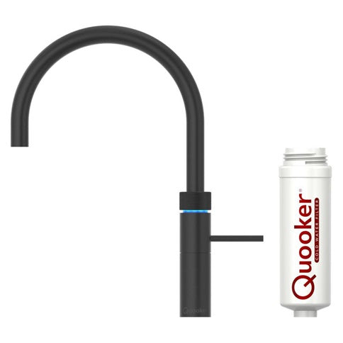 Quooker Fusion Round Black 4 in 1 Boiling Water Tap