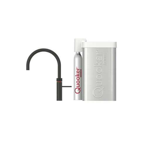 Quooker Fusion Round Black 5 in 1 Boiling Water Tap