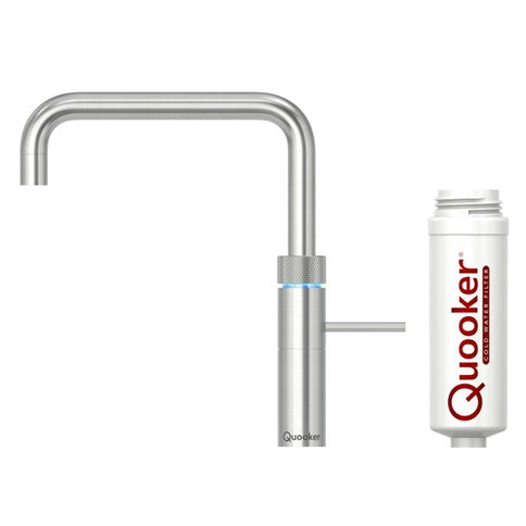 Quooker Fusion Square Stainless Steel 4 in 1 Boiling Water Tap