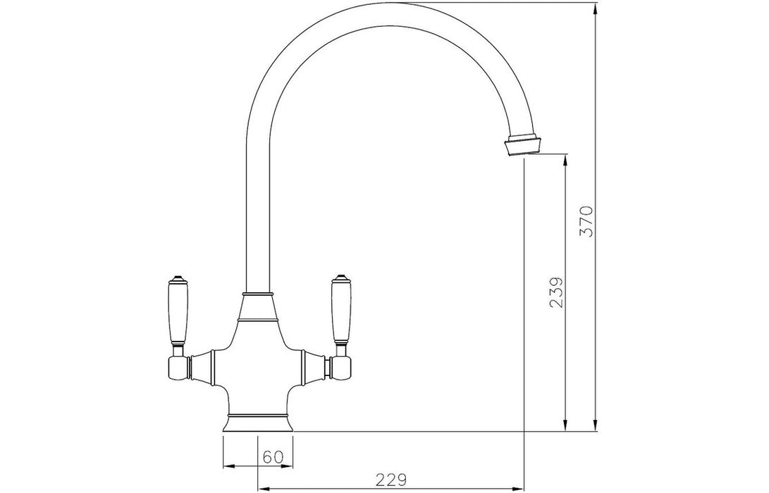 Abode Astbury Monobloc Mixer Tap Chrome Abode Taps