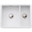 Abode Sandon 1.5B Ceramic Undermount/Inset Sink - White