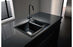 Abode Zero 1.5B Granite Inset Sink - Black Metallic