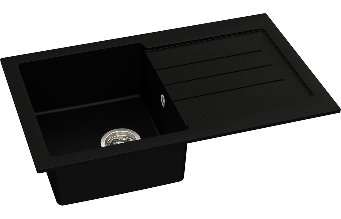 Abode Xcite 1B Inset Black Metallic Sink & Specto Tap Pack