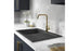 Abode Xcite 1B & Drainer Granite Inset Sink - Black Metallic