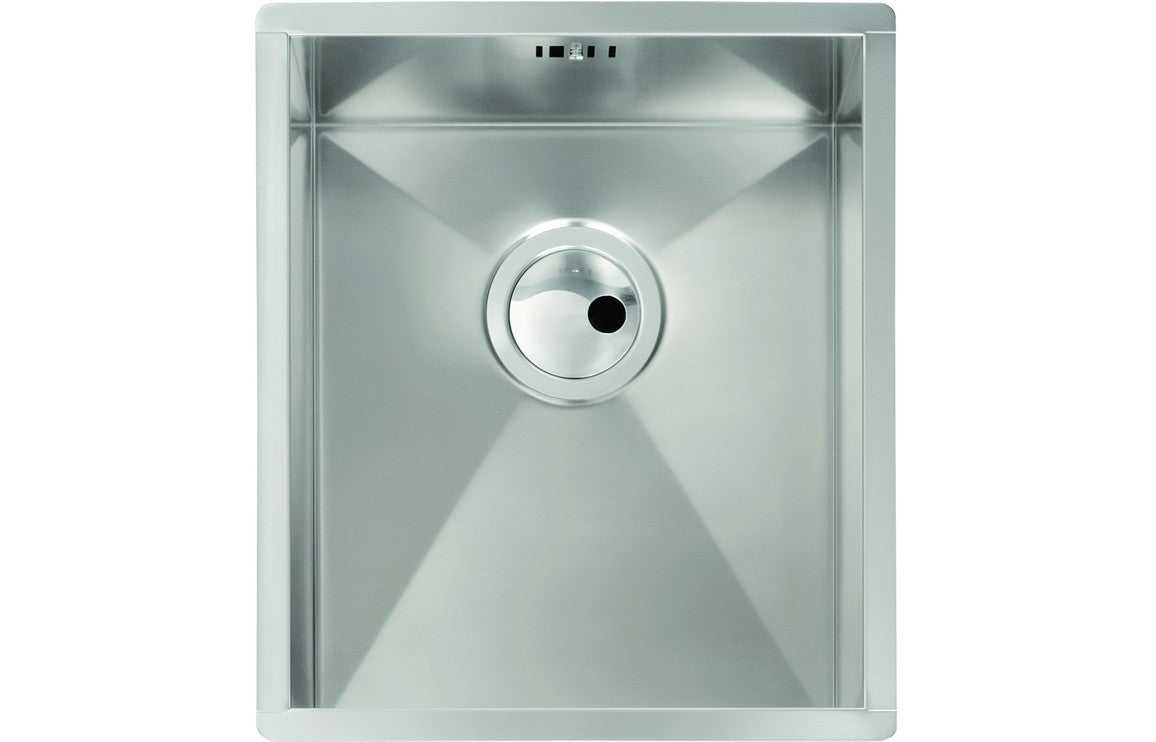 Abode Matrix R0 340mm Square 1B Undermount Sink - St/Steel