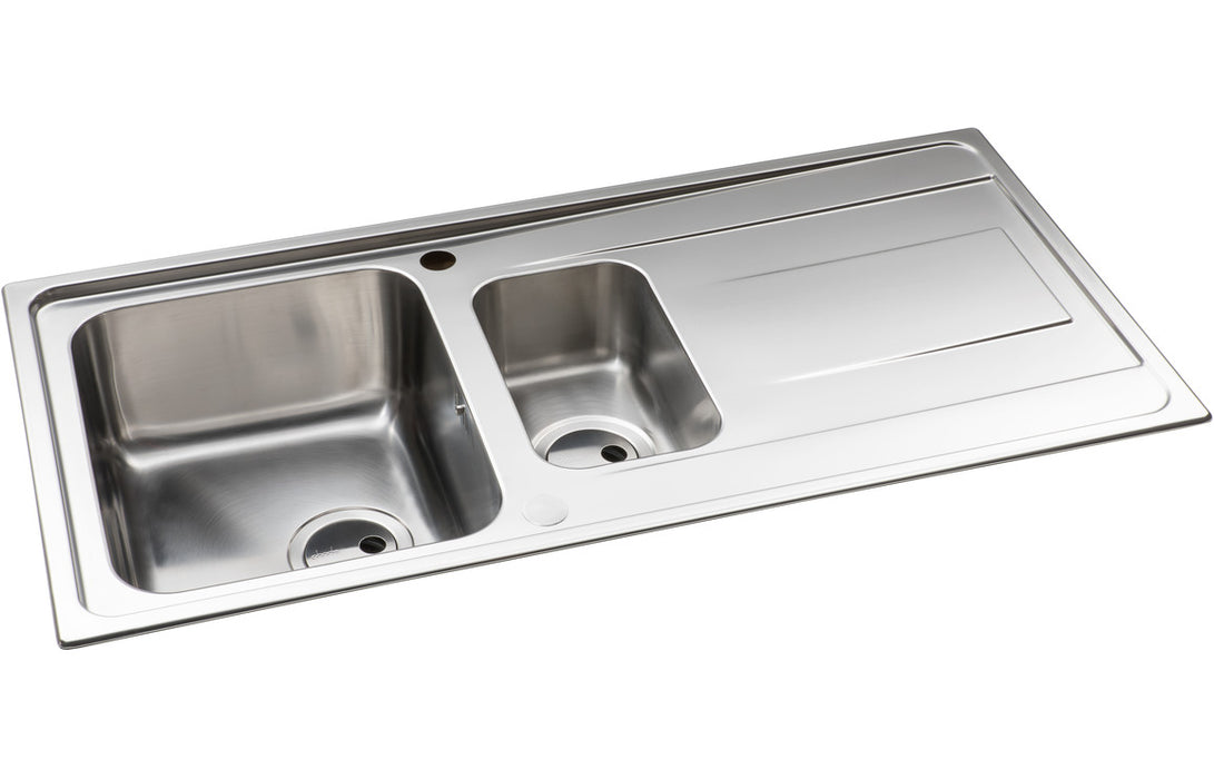 Abode Ixis 1.5B & Drainer Inset Sink - St/Steel