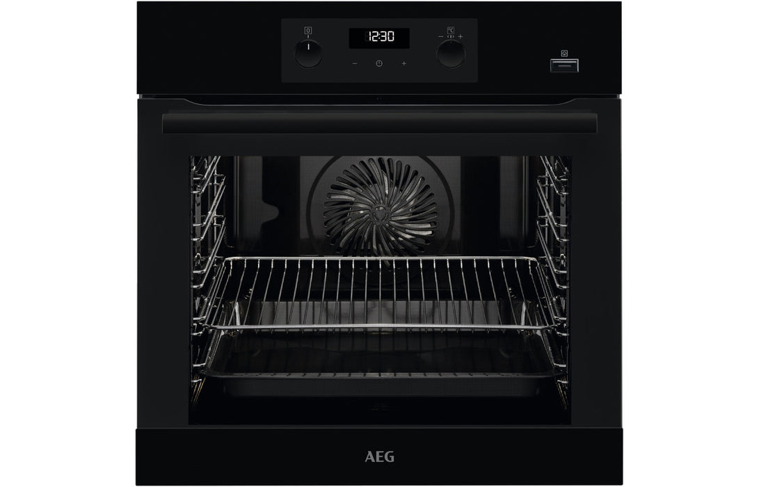 AEG BEB355020B B/I Single Electric Oven w/SteamBake - Black