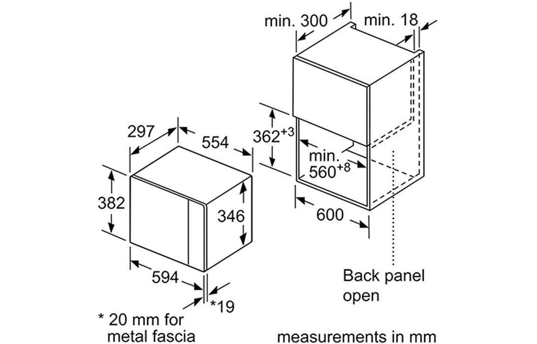 Bosch BFL524MS0B B/I Microwave St/Steel Bosch Microwave Ovens