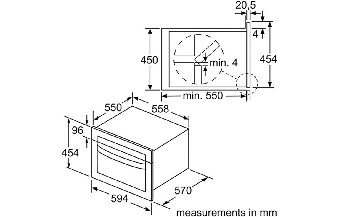 Bosch CMA583MS0B B/I Compact Combi Microwave St/Steel Bosch