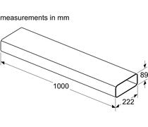 Bosch HEZ9VDSM2 100cm Flat Ducting - Black